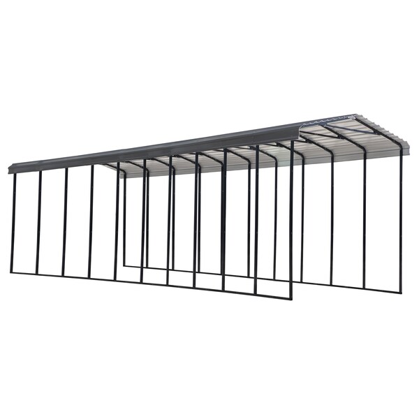 Arrow Carport, 14x47x14, Charcoal
